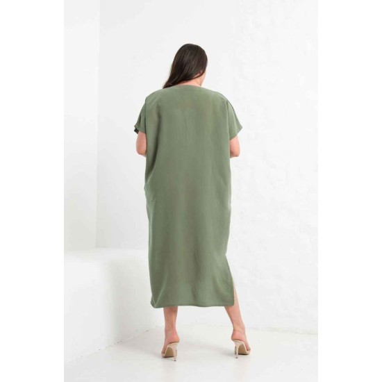 HAKİ ELBİSE MODAL KUMAŞ 185866