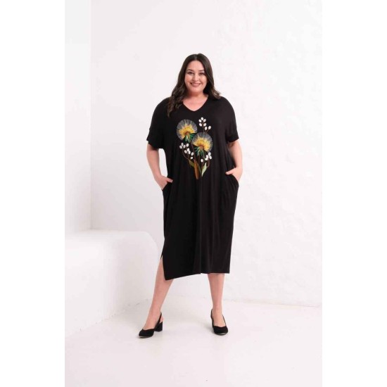 SİYAH ELBİSE VİSKON KUMAŞ 185867