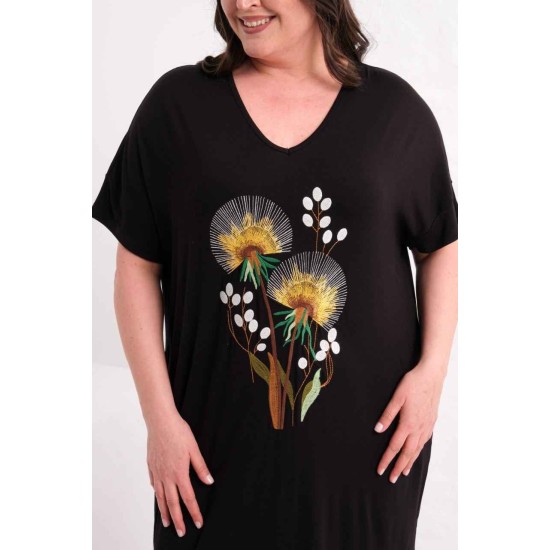 SİYAH ELBİSE VİSKON KUMAŞ 185867