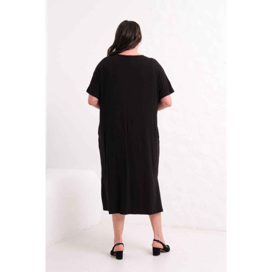 SİYAH ELBİSE VİSKON KUMAŞ 185867