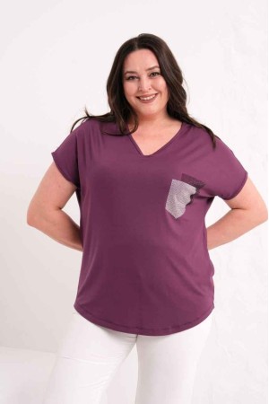 MOR BLUZ VİSKON KUMAŞ 185871