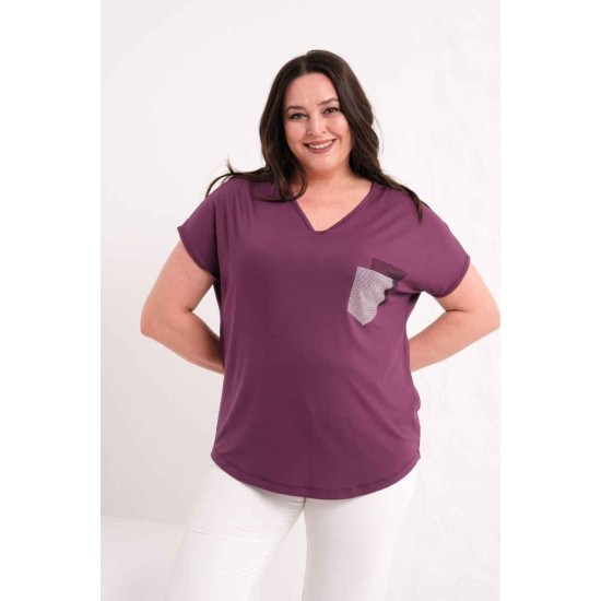 MOR BLUZ VİSKON KUMAŞ 185871