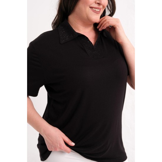 SİYAH BLUZ VİSKON KUMAŞ 185879