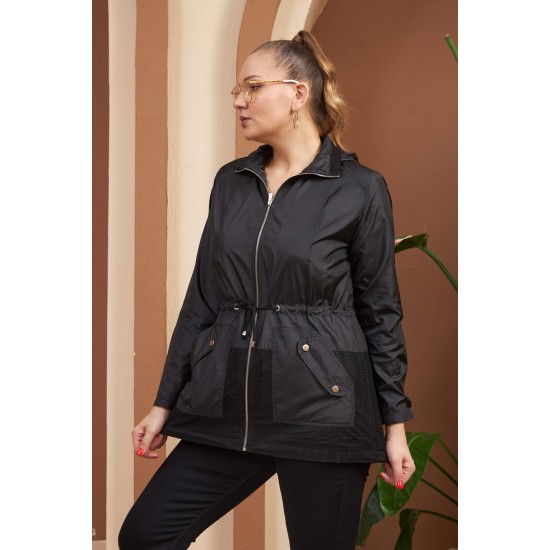 FİLE DETAY İÇİ ASTARLI TRENÇKOAT 186047