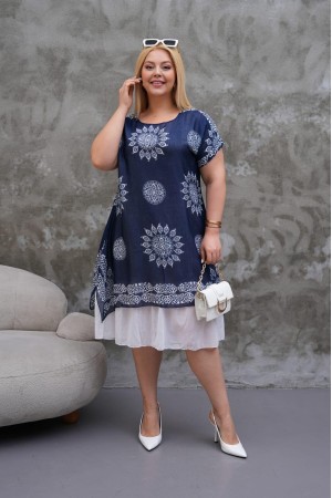 DESENLİ TÜLBENT ELBİSE 185988