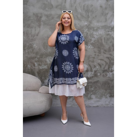 DESENLİ TÜLBENT ELBİSE 185988