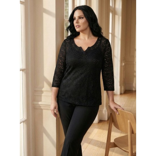 SİYAH BLUZ DANTEL KUMAŞ 185703