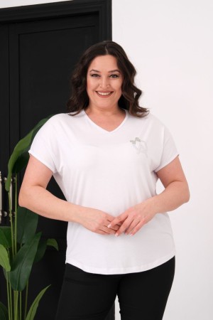 WHITE BLOUSE VISCOSE FABRIC 185563