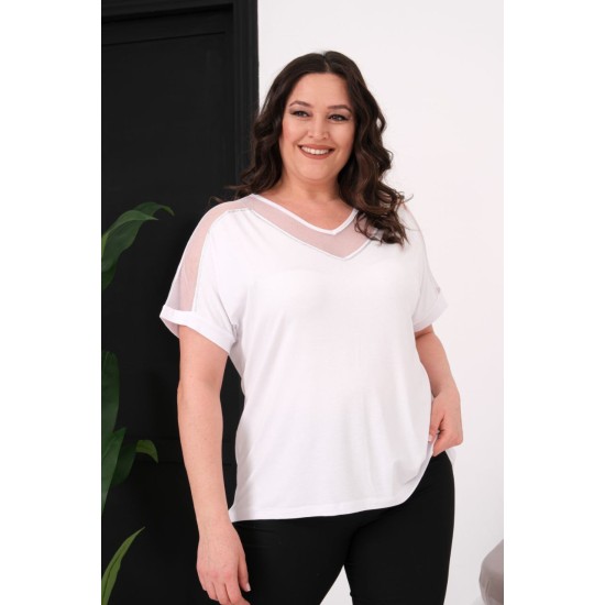 WHITE BLOUSE VISCOSE FABRIC 185568