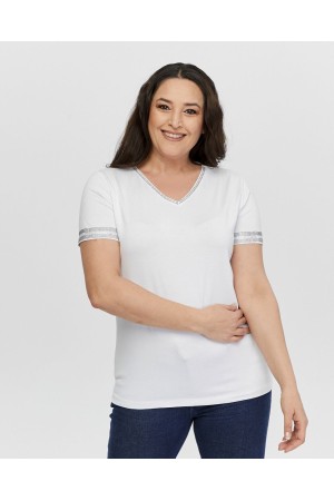 BEYAZ BLUZ VİSKON KUMAŞ 185580