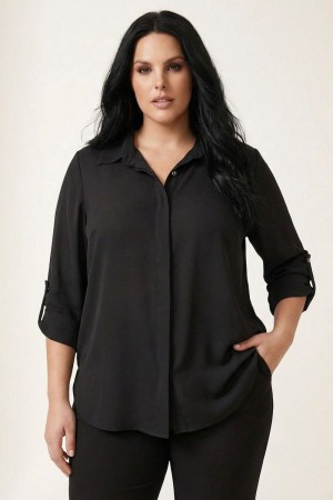 SİYAH GÖMLEK RAHAT KALIP 185717