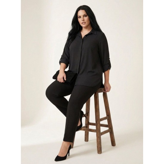 SİYAH GÖMLEK RAHAT KALIP 185717