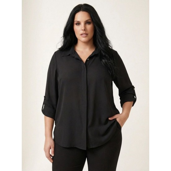 SİYAH GÖMLEK RAHAT KALIP 185717