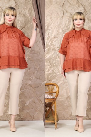 KİREMİT BLUZ ŞİFON KUMAŞ 185848