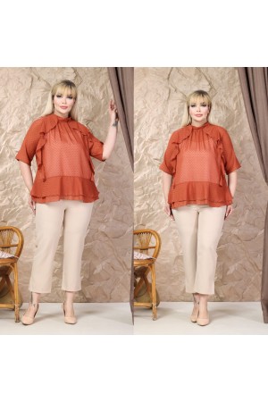 KİREMİT BLUZ ŞİFON KUMAŞ 185848