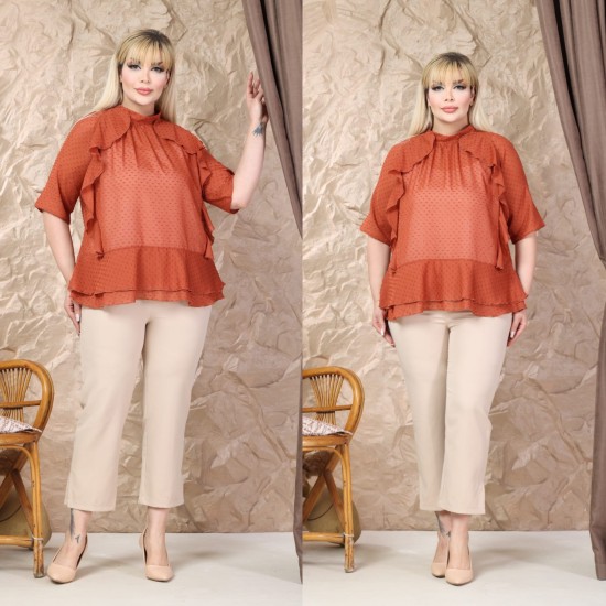 KİREMİT BLUZ ŞİFON KUMAŞ 185848