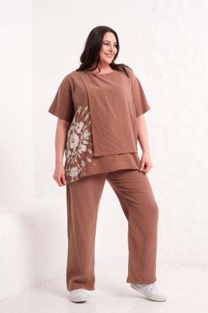 BROWN TRACKSUIT SET 185854