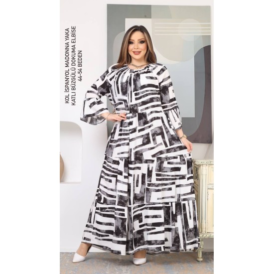 DESENLİ ELBİSE DOKUMA KUMAŞ 185558