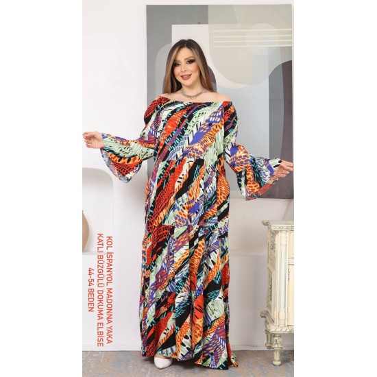 DESENLİ ELBİSE DOKUMA KUMAŞ 185559