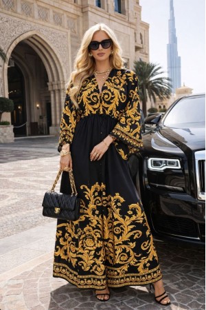 DESENLİ KİMONO ELBİSE JESSICA KUMAŞ 185955