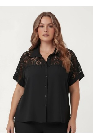 GÜPÜR DETAYLI GÖMLEK 186098