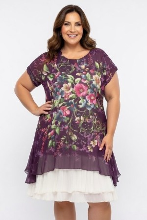 DESENLİ TÜLBENT ELBİSE 185994