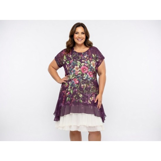 DESENLİ TÜLBENT ELBİSE 185994