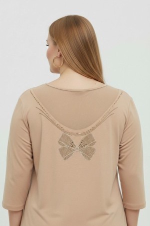 BEJ BLUZ DANTEL DETAY 185749