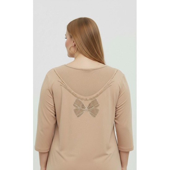 BEJ BLUZ DANTEL DETAY 185749