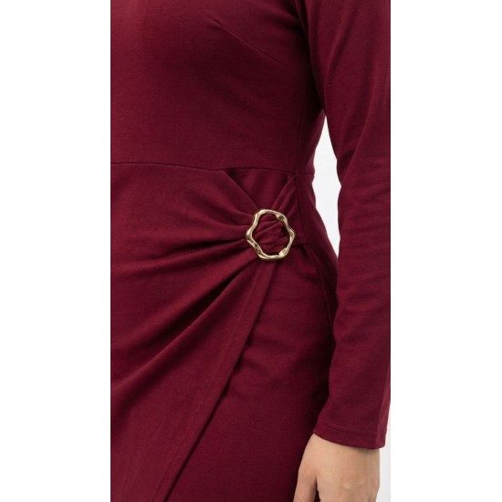 BORDO ELBİSE TOKALI 185772