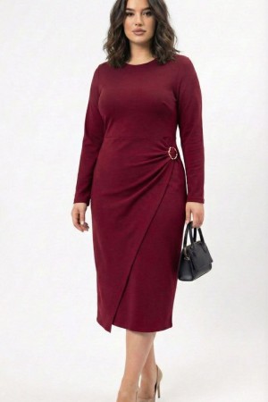 BORDO ELBİSE TOKALI 185772