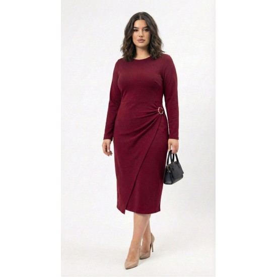 BORDO ELBİSE TOKALI 185772