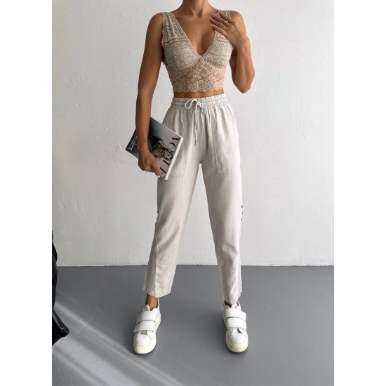 BEJ KETEN PANTOLON 185889