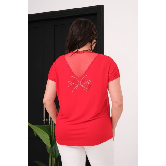 KIRMIZI BLUZ VİSKON KUMAŞ 185567