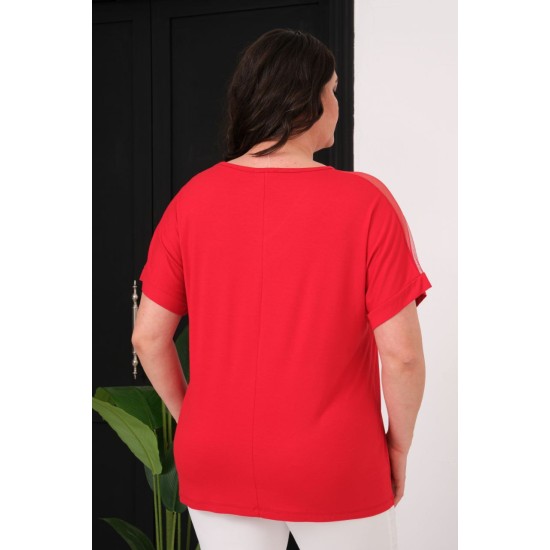 KIRMIZI BLUZ VİSKON KUMAŞ 185572