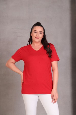 RED BLOUSE VISCOSE FABRIC 185593