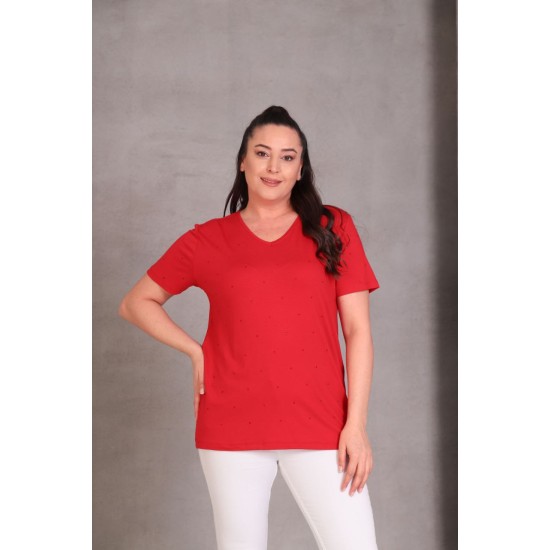 RED BLOUSE VISCOSE FABRIC 185593
