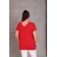 KIRMIZI BLUZ VİSKON KUMAŞ 185595