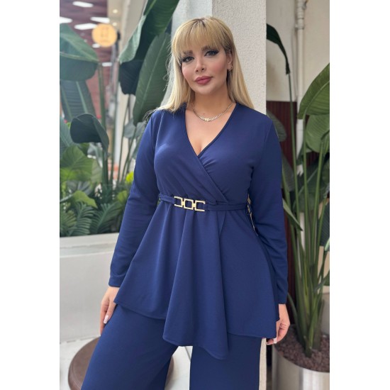 LACİVERT TAKIM DOUBLE KREP KUMAŞ 185542