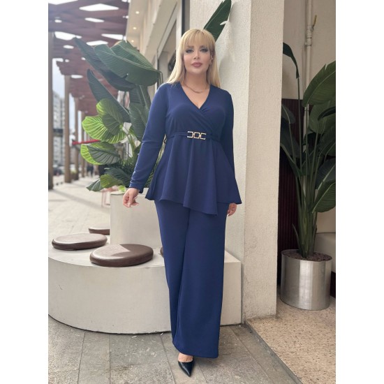 LACİVERT TAKIM DOUBLE KREP KUMAŞ 185542