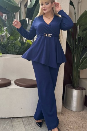 LACİVERT TAKIM DOUBLE KREP KUMAŞ 185542