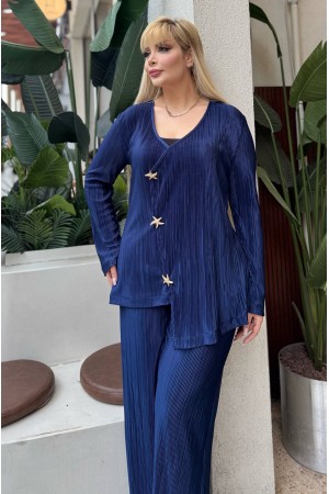 LACİVERT TAKIM ÖRME PİLİSE KUMAŞ 185546