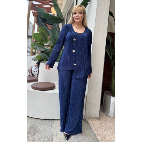 LACİVERT TAKIM ÖRME PİLİSE KUMAŞ 185546