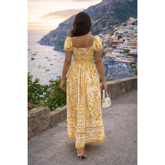 MADONNA YAKA İTHAL KREP KUMAŞ ELBİSE 185975