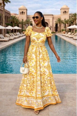 MADONNA YAKA İTHAL KREP KUMAŞ ELBİSE 185975