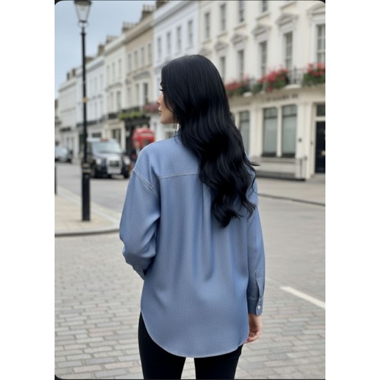 MAVİ GÖMLEK TENSEL KUMAŞ 185928