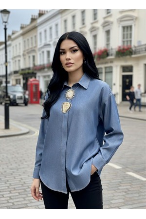 MAVİ GÖMLEK TENSEL KUMAŞ 185928