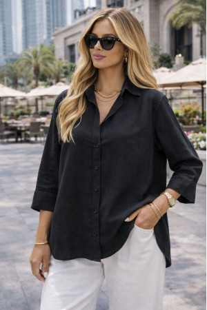 YIKAMALI PAMUK KETEN GÖMLEK 185929