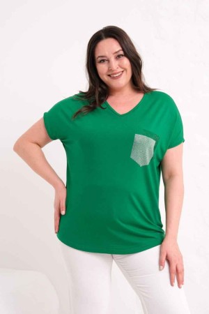 YEŞİL BLUZ VİSKON KUMAŞ 185870