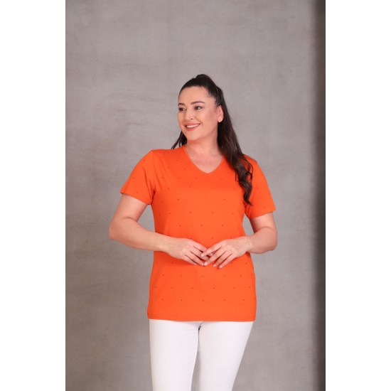 ORANGE BLOUSE VISCOSE FABRIC 185592